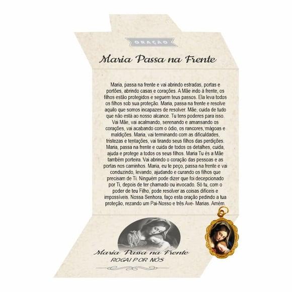 Cartão Personalizado + Medalhinha Maria Passa na Frente