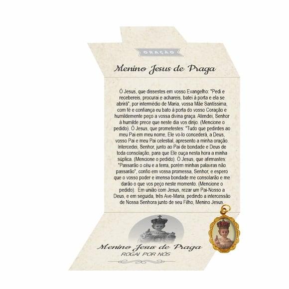 Cartão Personalizado + Medalhinha Meninos Jesus de Praga