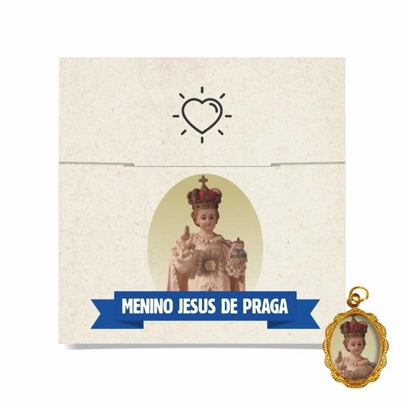 Cartão Personalizado + Medalhinha Meninos Jesus de Praga