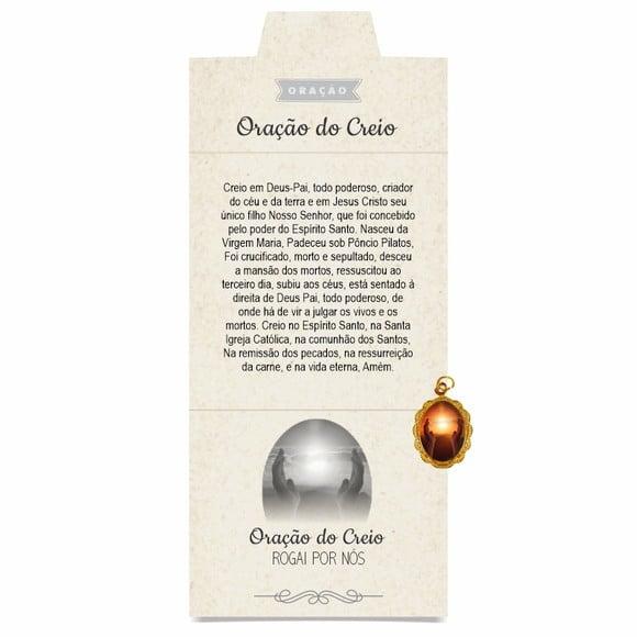 Cartão Personalizado + Medalhinha Oração do Creio