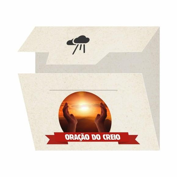 Cartão Personalizado + Medalhinha Oração do Creio