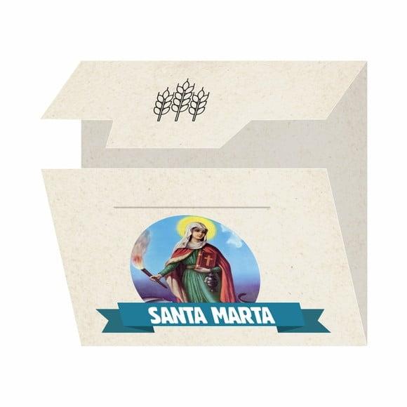 Cartão Personalizado + Medalhinha Santa Marta