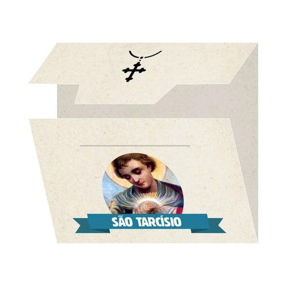 Cartão Personalizado + Medalhinha São Tarcísio