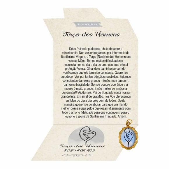 Cartão Personalizado + Medalhinha Terço dos Homens