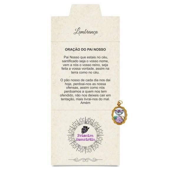 Cartão personalizado 1ª Eucaristia + medalhinha