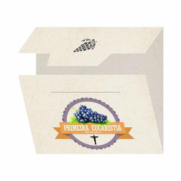 Cartão personalizado 1ª Eucaristia + medalhinha