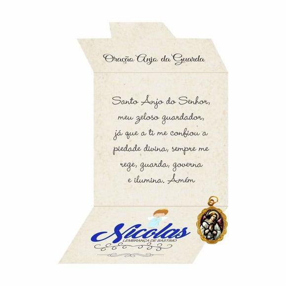 Cartão personalizado Batismo + medalhinha