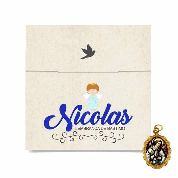 Cartão personalizado Batismo + medalhinha