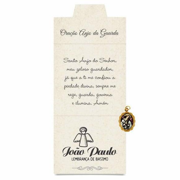 Cartão personalizado Batismo + medalhinha