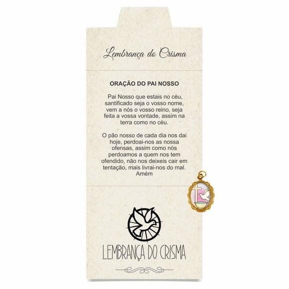 Cartão personalizado Crisma + medalhinha