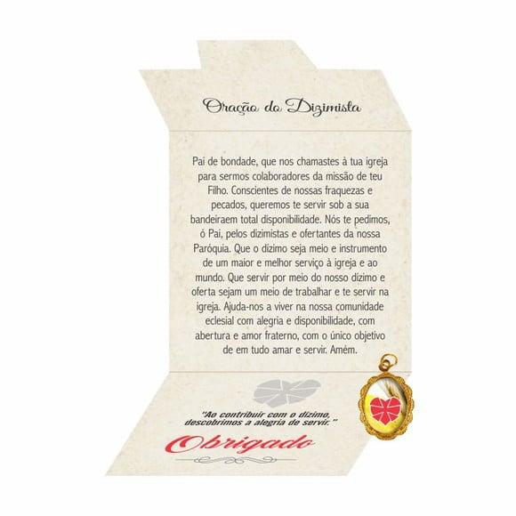 Cartão personalizado Dizimista + medalhinha
