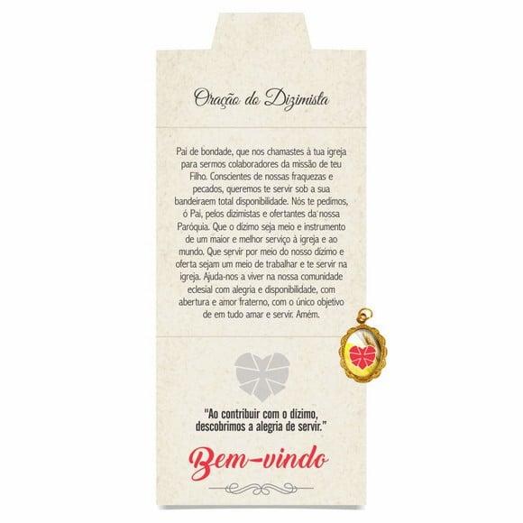 Cartão personalizado Dizimista + medalhinha