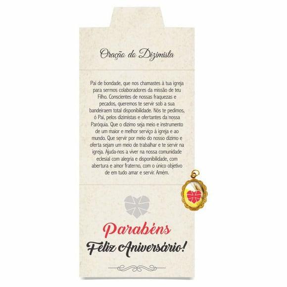 Cartão personalizado Dizimista + medalhinha