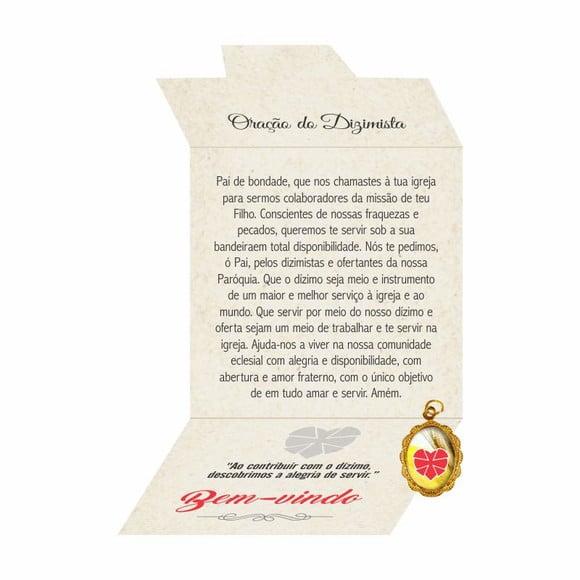 Cartão personalizado Dizimista + medalhinha