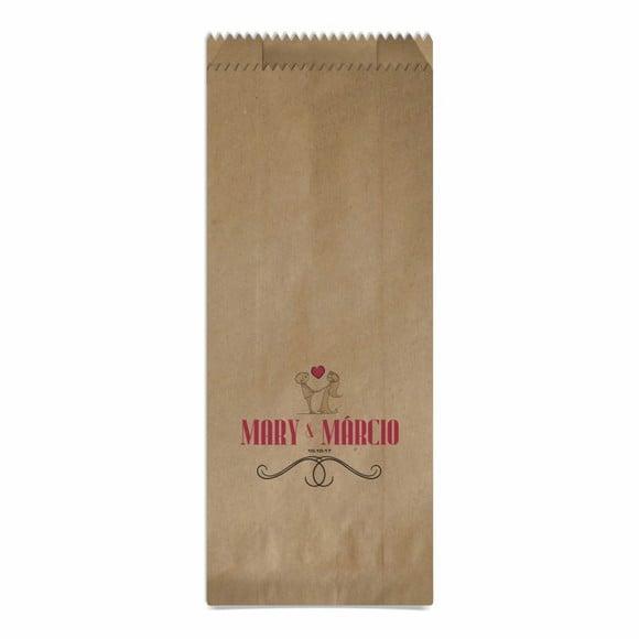 CASAMENTO - SAQUINHO KRAFT SIMPLES PERSONALIZADO