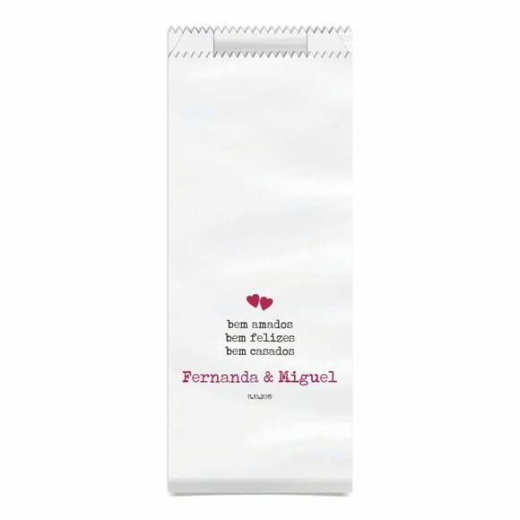 CASAMENTO - SAQUINHO KRAFT SIMPLES PERSONALIZADO