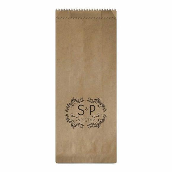 CASAMENTO - SAQUINHO KRAFT SIMPLES PERSONALIZADO