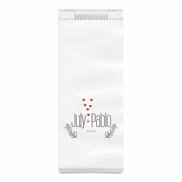 CASAMENTO - SAQUINHO KRAFT SIMPLES PERSONALIZADO