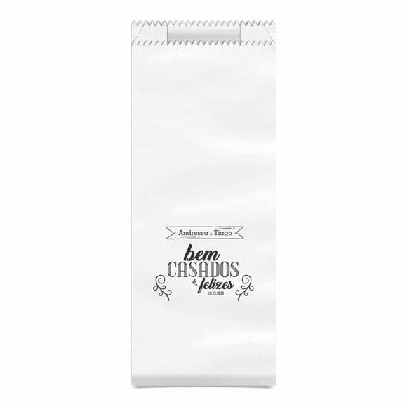 CASAMENTO - SAQUINHO KRAFT SIMPLES PERSONALIZADO