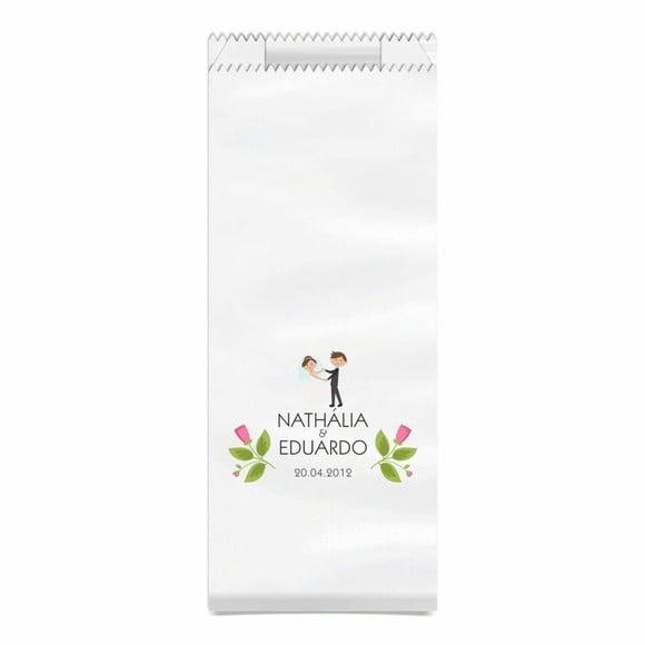 CASAMENTO - SAQUINHO KRAFT SIMPLES PERSONALIZADO