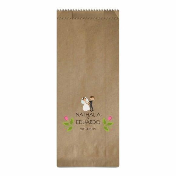 CASAMENTO - SAQUINHO KRAFT SIMPLES PERSONALIZADO