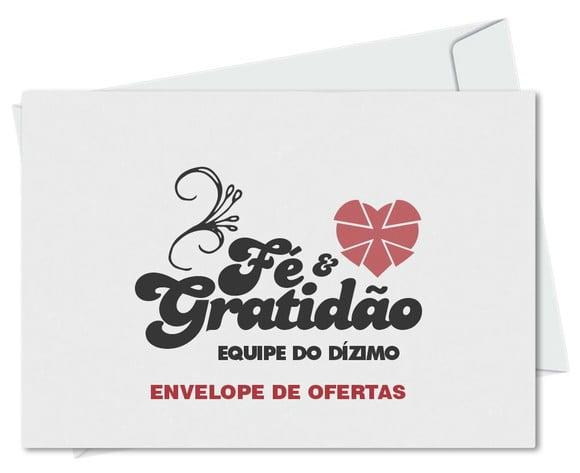 Envelope pequeno oferta/dízimo personalizado.