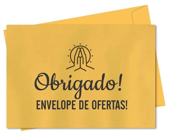 Envelope pequeno oferta/dízimo personalizado.