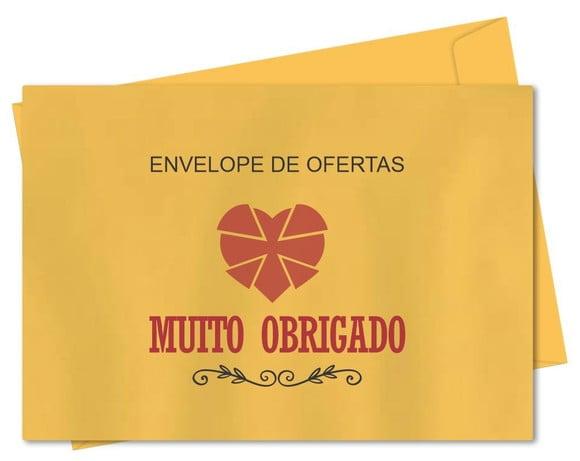 Envelope pequeno oferta/dízimo personalizado.