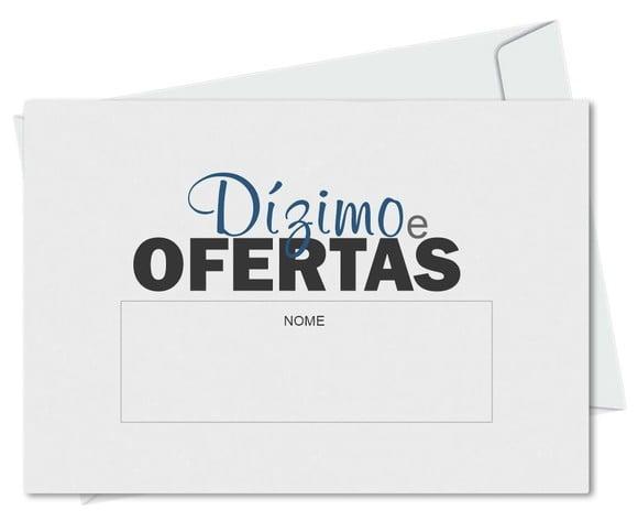 Envelope pequeno oferta/dízimo personalizado.