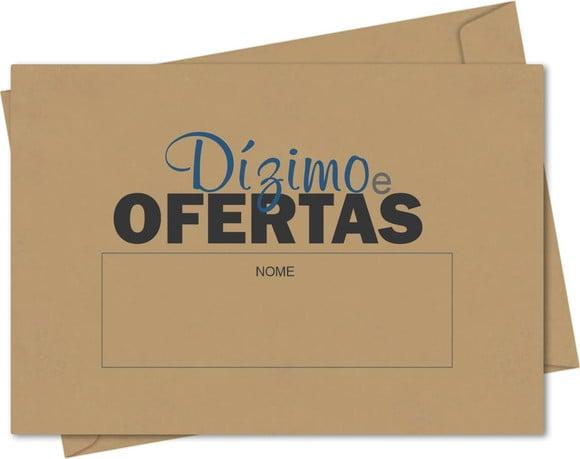 Envelope pequeno oferta/dízimo personalizado.