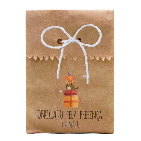 FESTAS - SAQUINHO PAPEL PERSONALIZADO. C/ FURO E CORDÃO