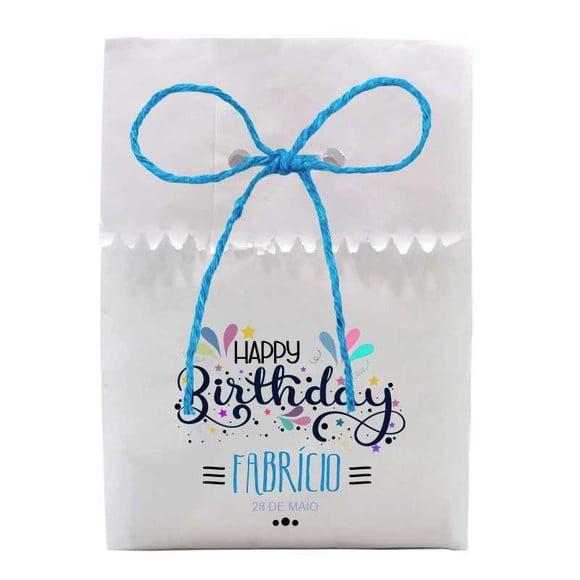FESTAS - SAQUINHO PAPEL PERSONALIZADO. C/ FURO E CORDÃO