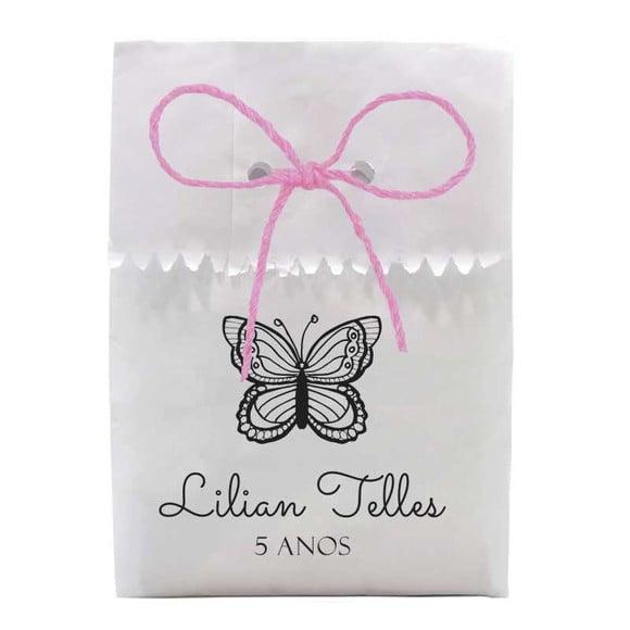 INFANTIL - SAQUINHO PAPEL PERSONALIZADO. C/ FURO E CORDÃO
