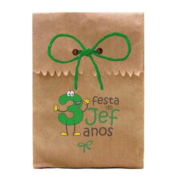 INFANTIL - SAQUINHO PAPEL PERSONALIZADO. C/ FURO E CORDÃO
