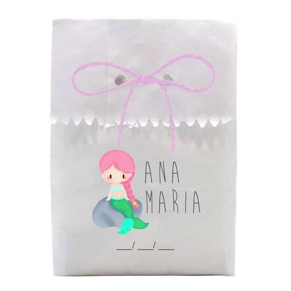 INFANTIL - SAQUINHO PAPEL PERSONALIZADO. C/ FURO E CORDÃO
