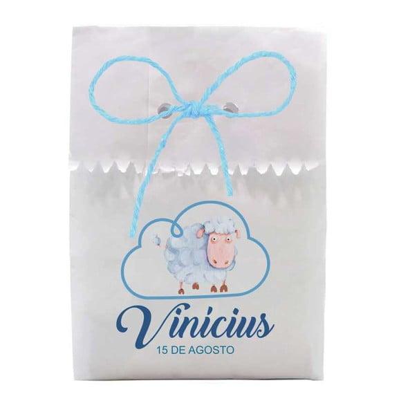 INFANTIL - SAQUINHO PAPEL PERSONALIZADO. C/ FURO E CORDÃO