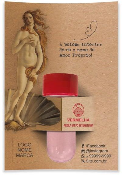 Kit Argila Facial Personalizado, Afrodite. Cor Vermelha.