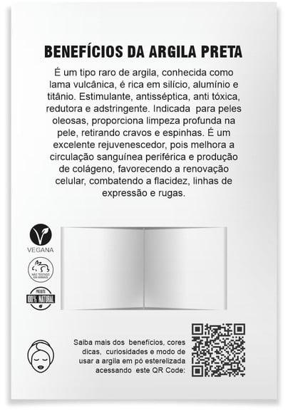 Kit Argila Facial Personalizado, Casulo. Cor Preta.