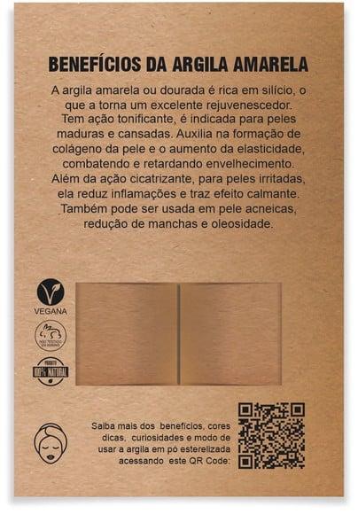 Kit argila facial personalizado, Daora. Cor amarela.