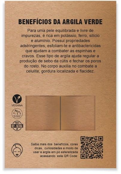 Kit argila facial personalizado, Lacrou. Cor verde.