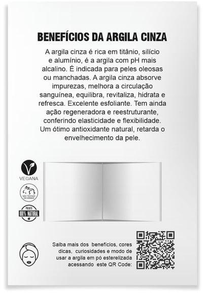 Kit Argila Facial Personalizado, Poder. Cor Cinza.