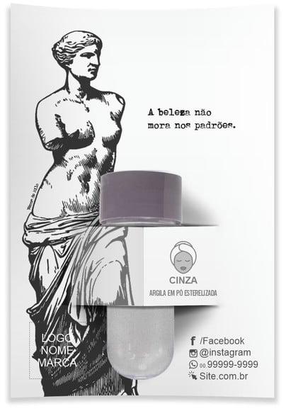 Kit Argila Facial Personalizado, Vênus. Cor Cinza.