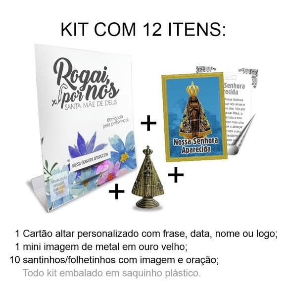 Kit Cartão Altar + Imagem de Nossa Senhora Aparecida, M1