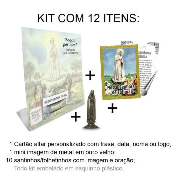 Kit Cartão Altar + Imagem de Nossa Senhora de Fátima, M2