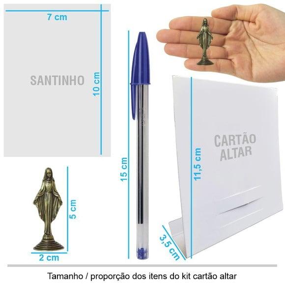 Kit Cartão Altar + Imagem de Santa Rita, M2