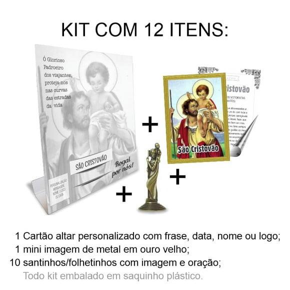 Kit Cartão Altar + Imagem de São Cristovão, M2