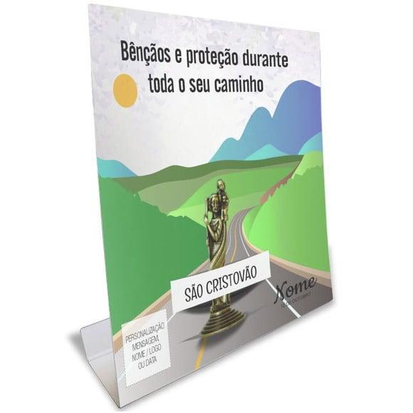 Kit Cartão Altar + Imagem de São Cristovão, M1