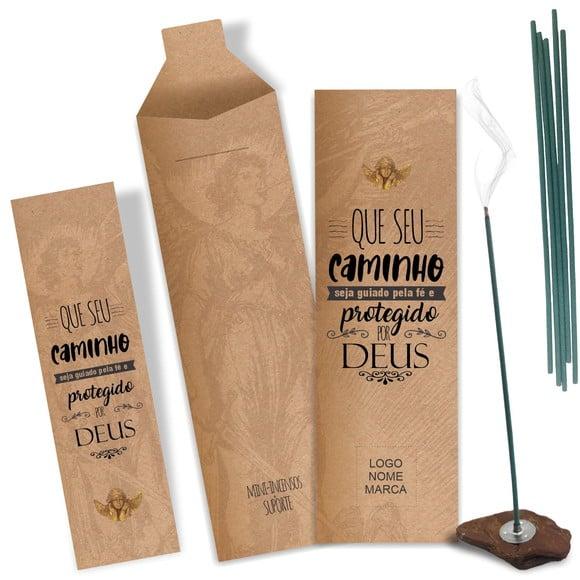 Kit Incenso Personalizado Caminho. Pacote c/ 24un