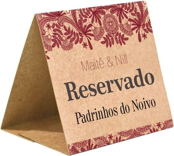 Prisma / Marcador de mesa personalizado
