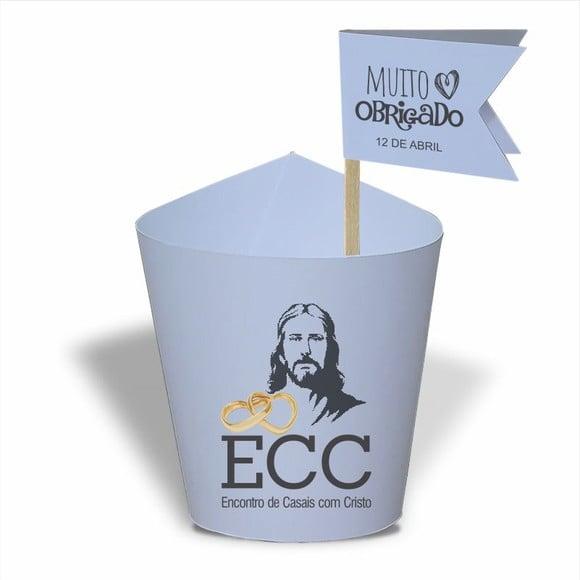 Rótulo mini suculenta + tag bandeira + palito. ECC